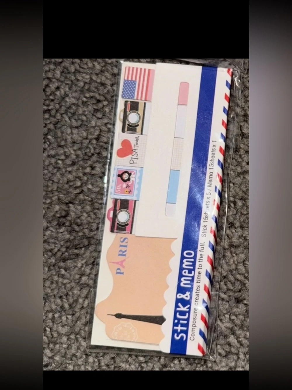 $2 Paris Stick & Memo Set $2 WITH ANY $10 ORDER OR MORE